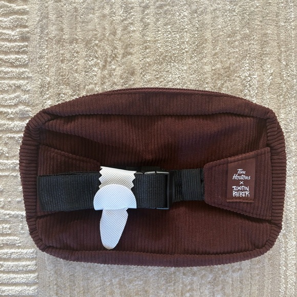 NWT - Tim Hortons x Justin Bieber Tim Biebs Corduroy Fanny Pack in Brown - Picture 3 of 6